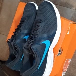 Men's Nike Revolution 4, size 12.5 blue and black shoes